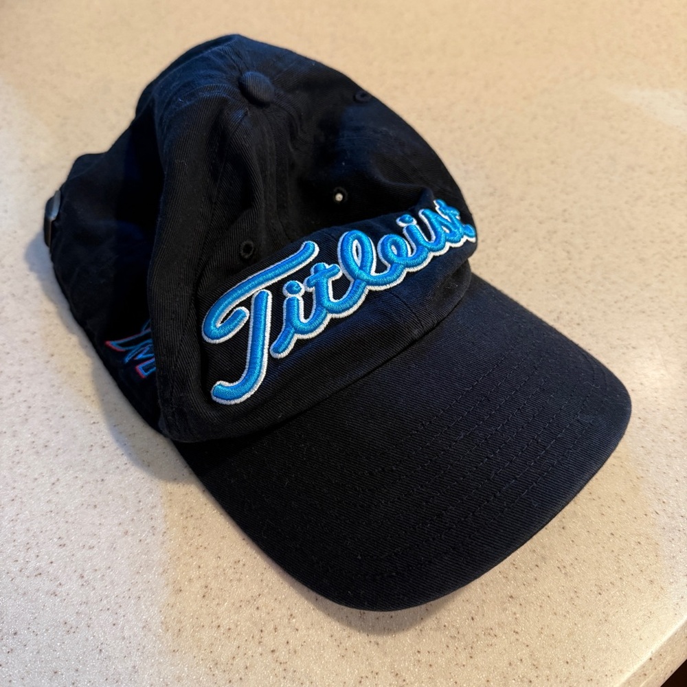 Titleist Miami Marlins Black Adjustable Hat